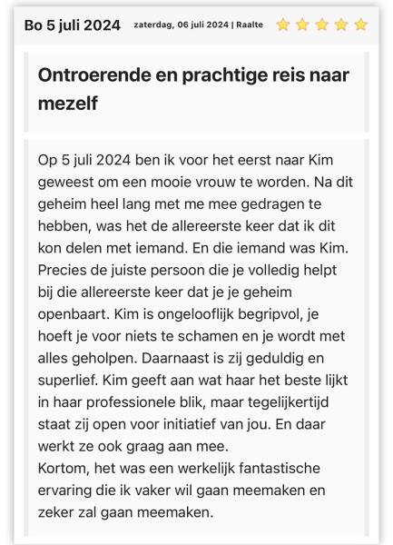 review fotoshoot dagje vrouw